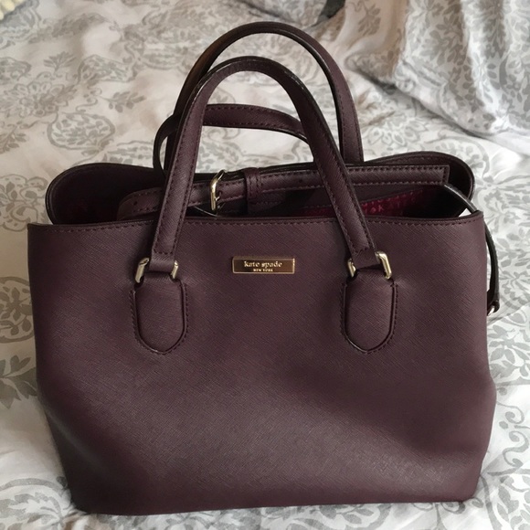 kate spade Handbags - Kate Spade Wine Medium Satchel